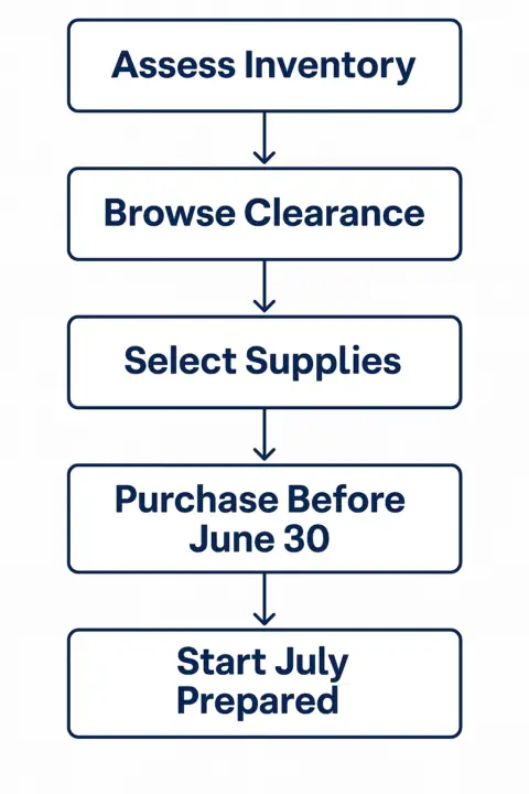 Steps to prepare for July inventory purchases
