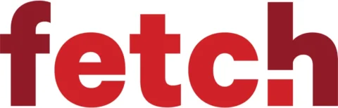 Logo of Fetch company in bold red letters