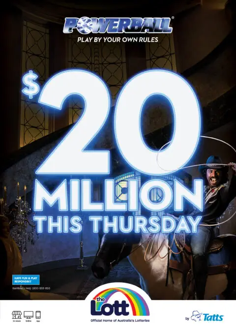 Powerball $20 million draw this Thursday promotion