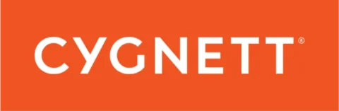 Cygnett logo on orange background