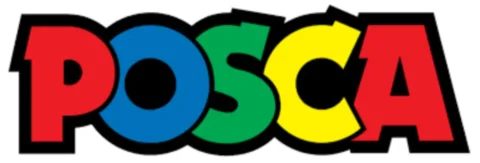 Colourful POSCA logo in bold block letters