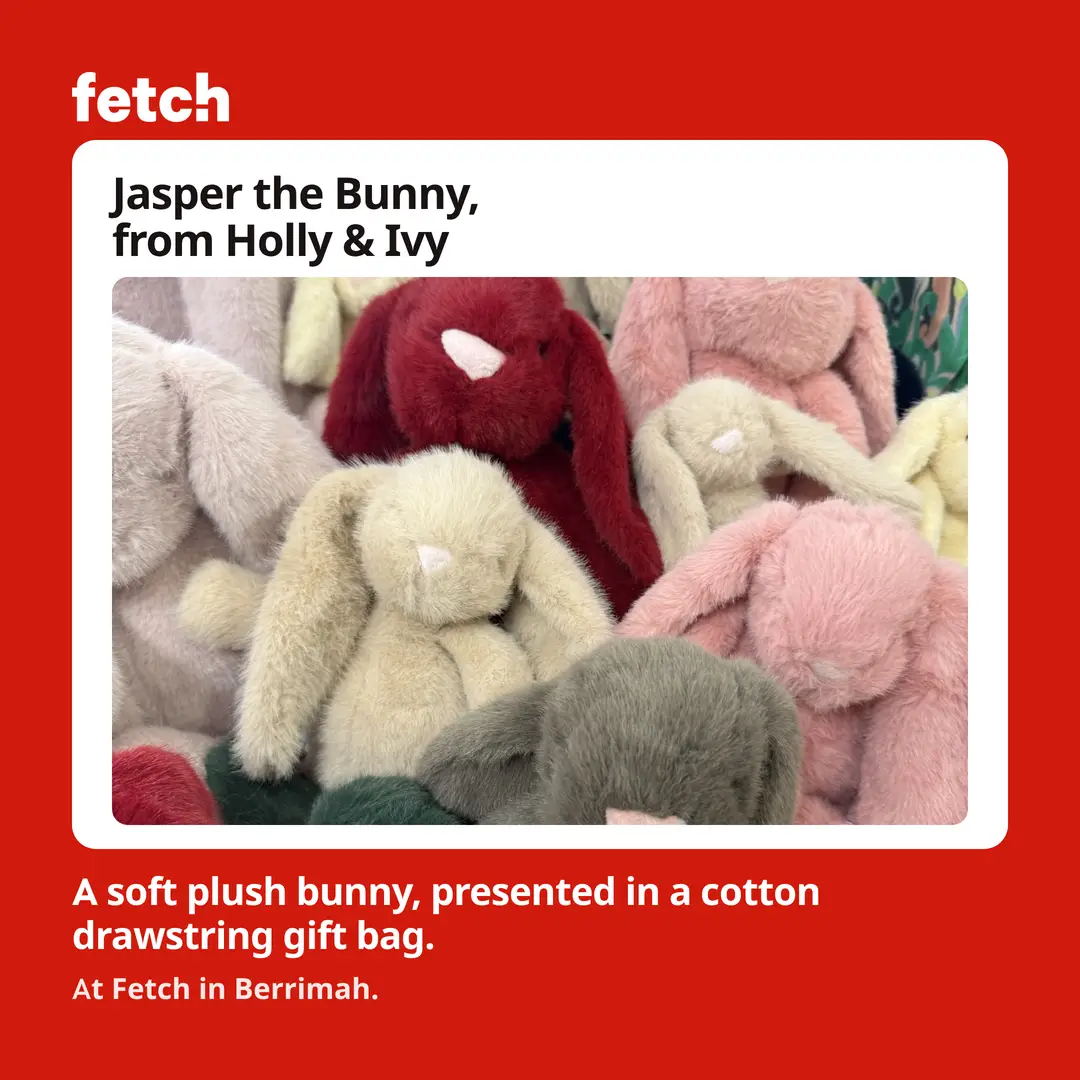 Colourful plush bunny toys from Holly and Ivy
